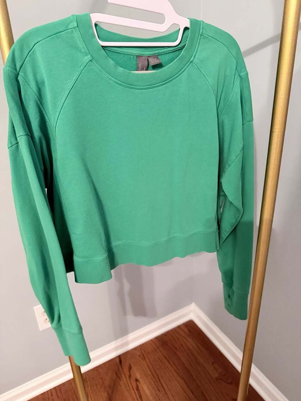 Sweaty Betty After Class Crop Sweatshirt Green